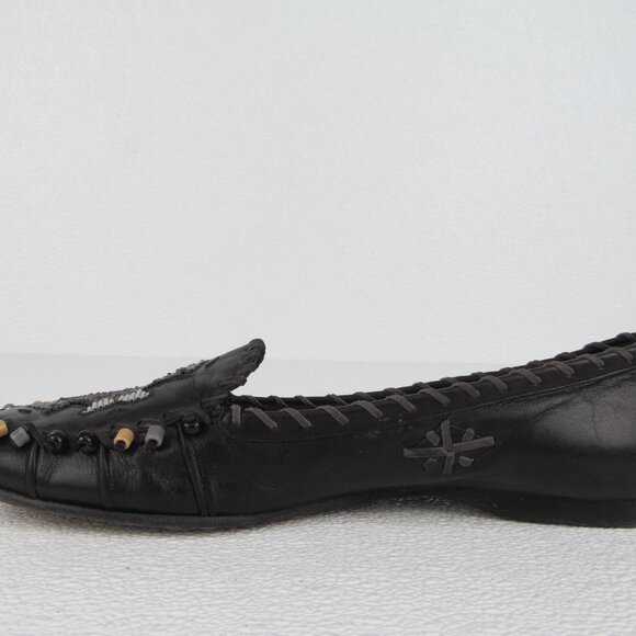 Warren Edwards Black Napa Slip On Loafers Size 11 - Picture 8 of 10